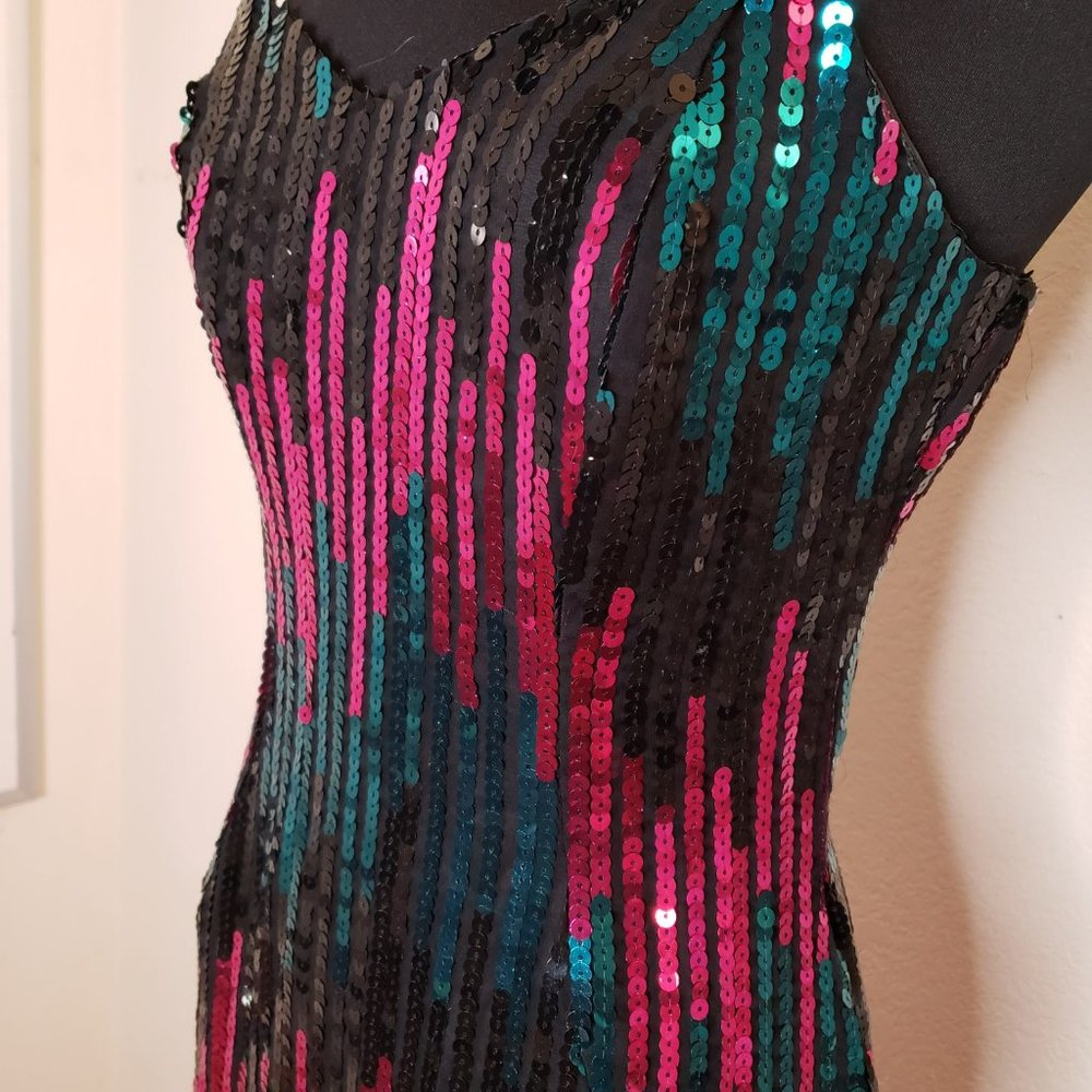 Nadine Sequinned Floor length straight dress - Picture 7 of 7